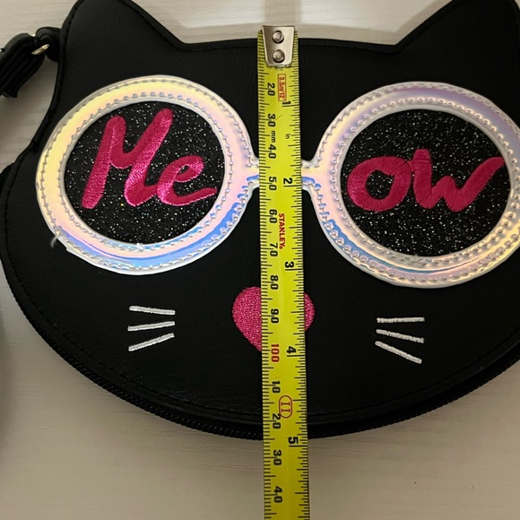 Luv Betsey Black Cat Wristlet holographic Accents by betsy Johnson - Picture 7 of 7